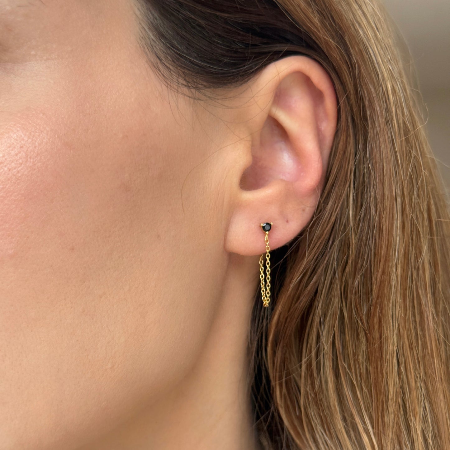 Emerald Chain Earrings