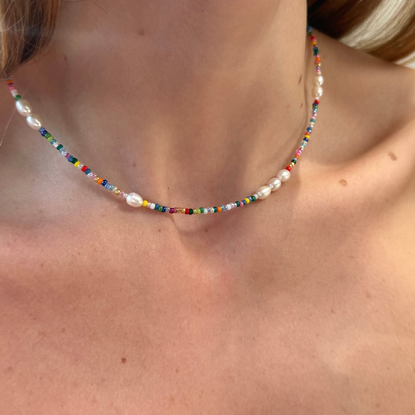 Winter Medley Handmade Bead Necklace