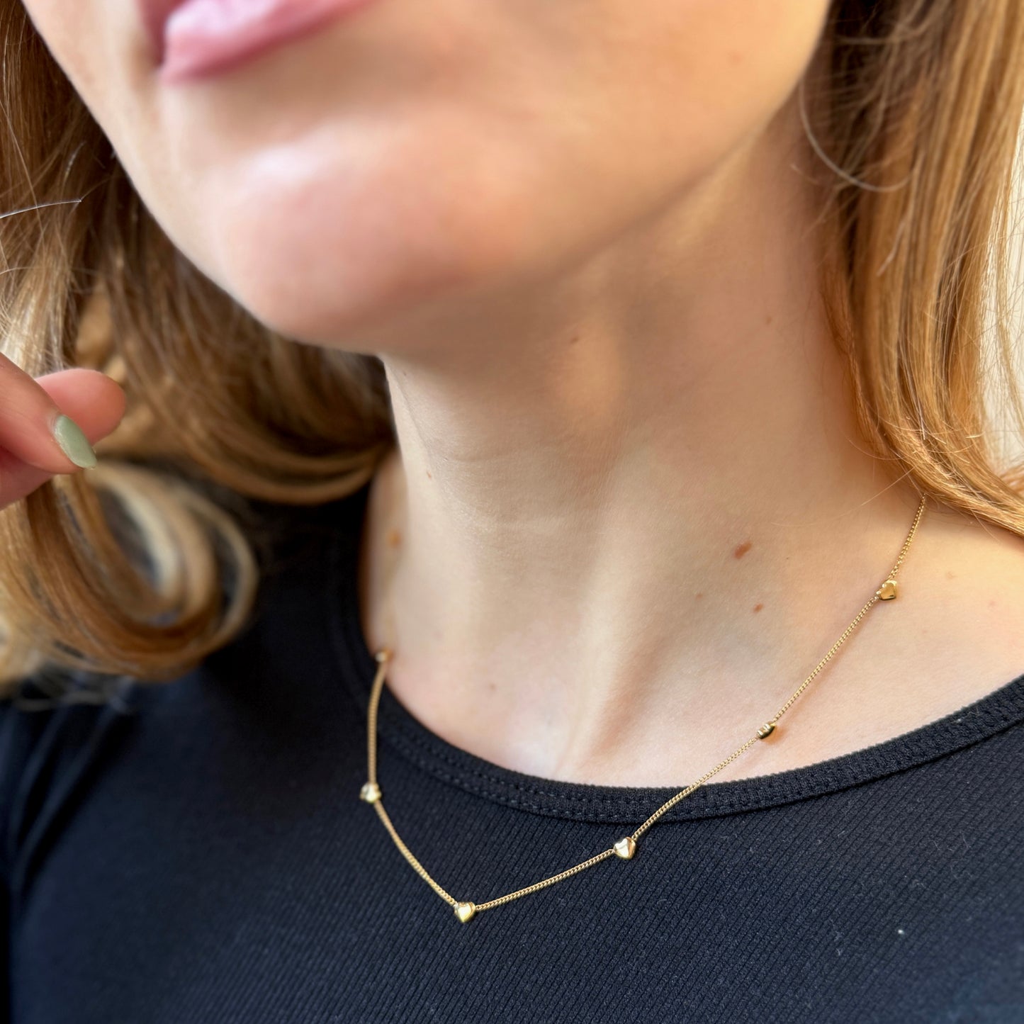 Mini Heart Chain Necklace