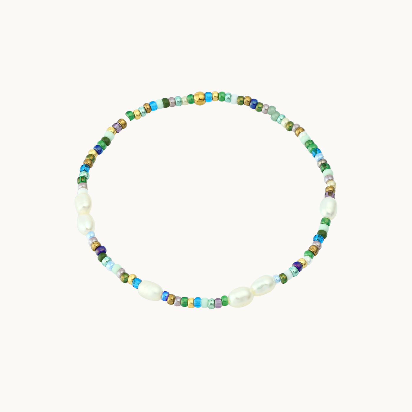 Winter Medley Handmade Bead Bracelet