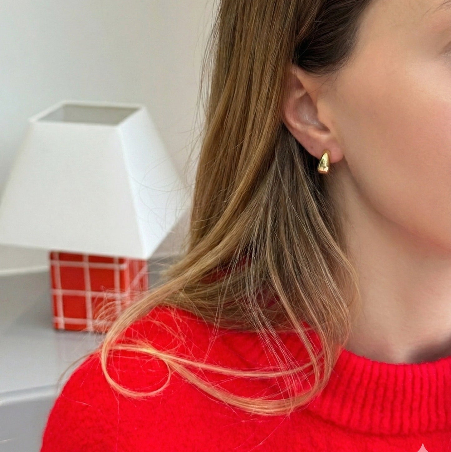 Gold Mini Dome Earrings