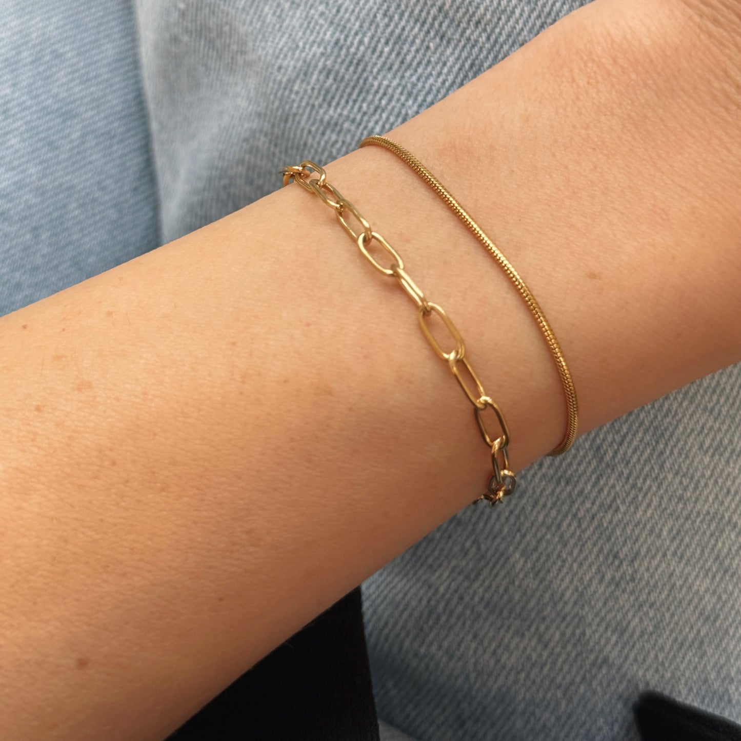 Thin Paperclip Chain Bracelet
