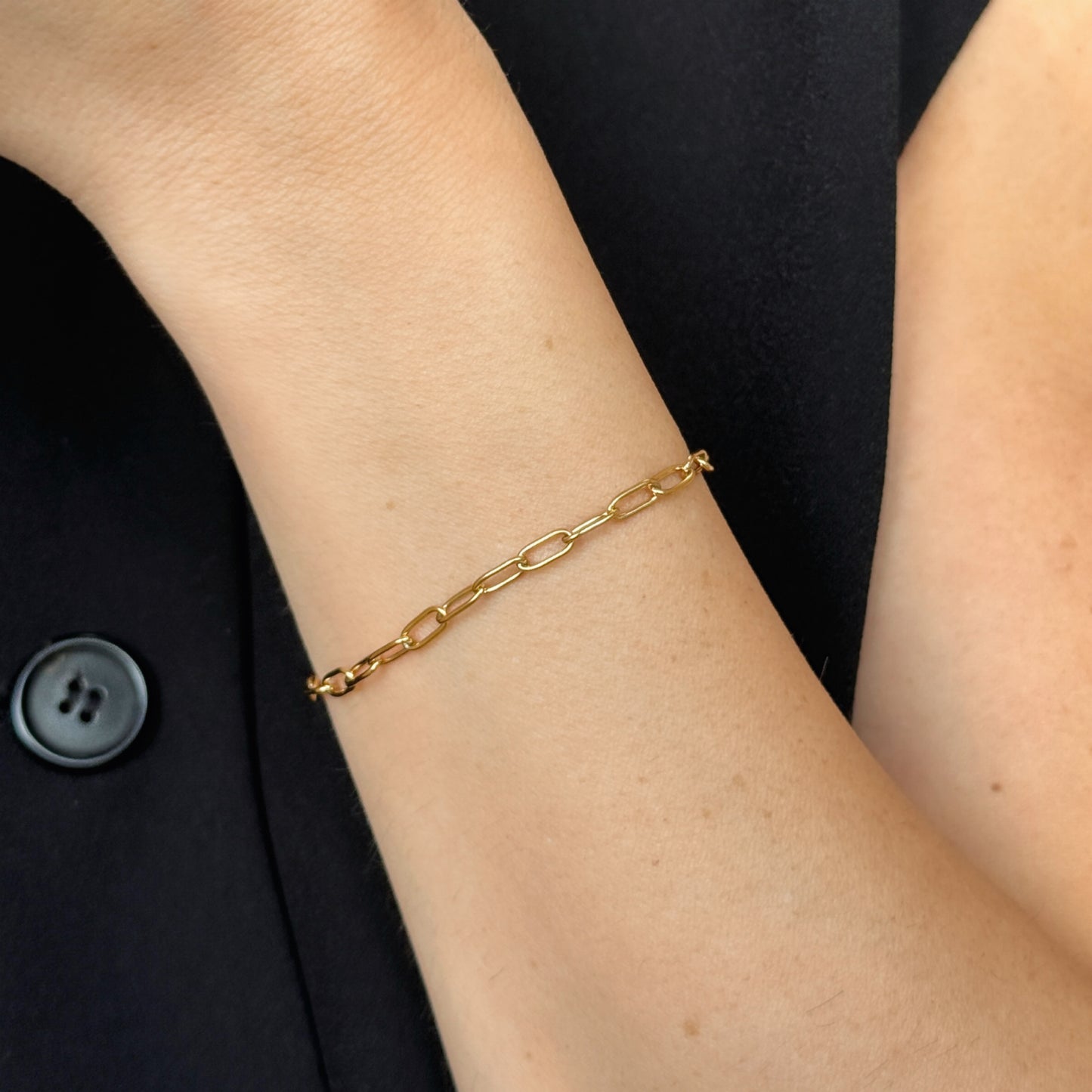 Thin Paperclip Chain Bracelet