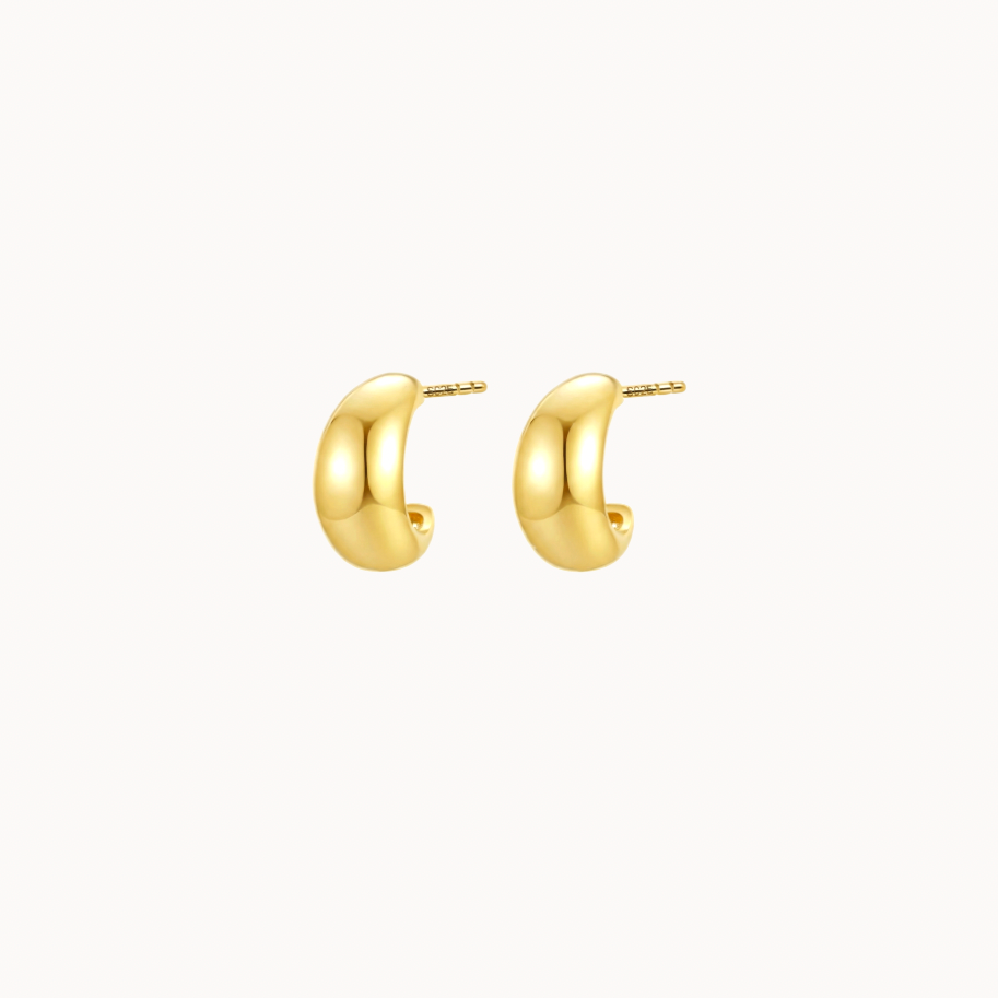 Gold Mini Dome Earrings
