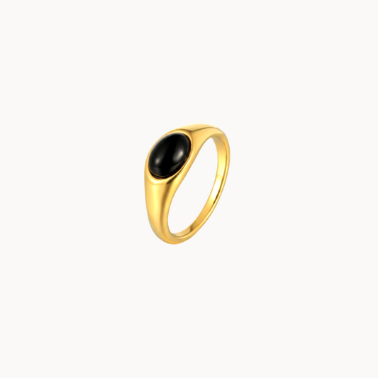 Black Oval Signet Ring