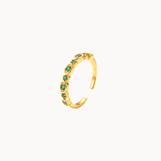Green Marquise Band Ring