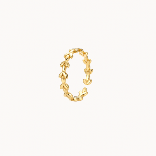 Gold Olive Branch Ring