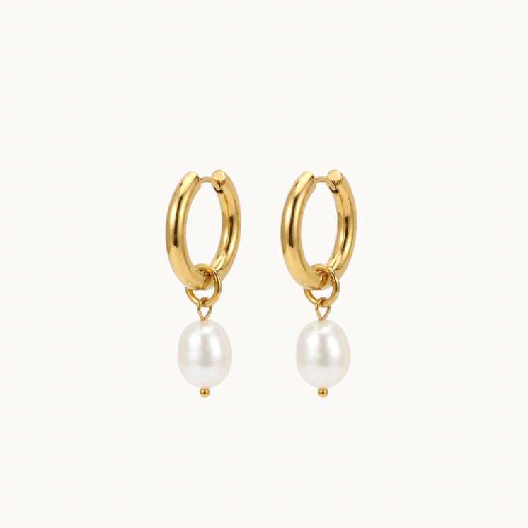 Chunky Two Pearl Earrings