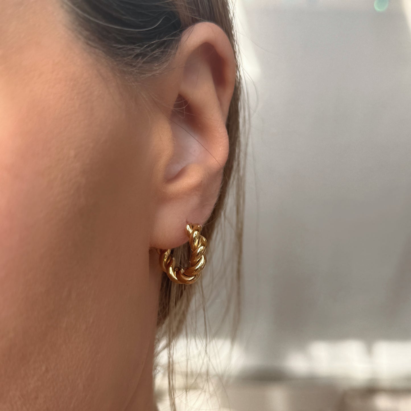 Mini Twist Hoop Earrings