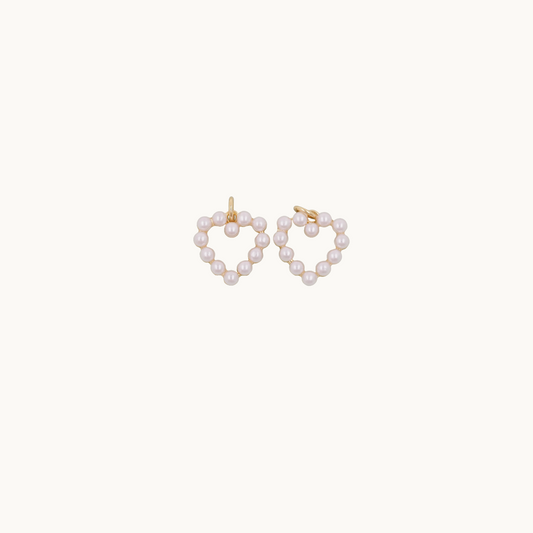Pearl Heart Charm