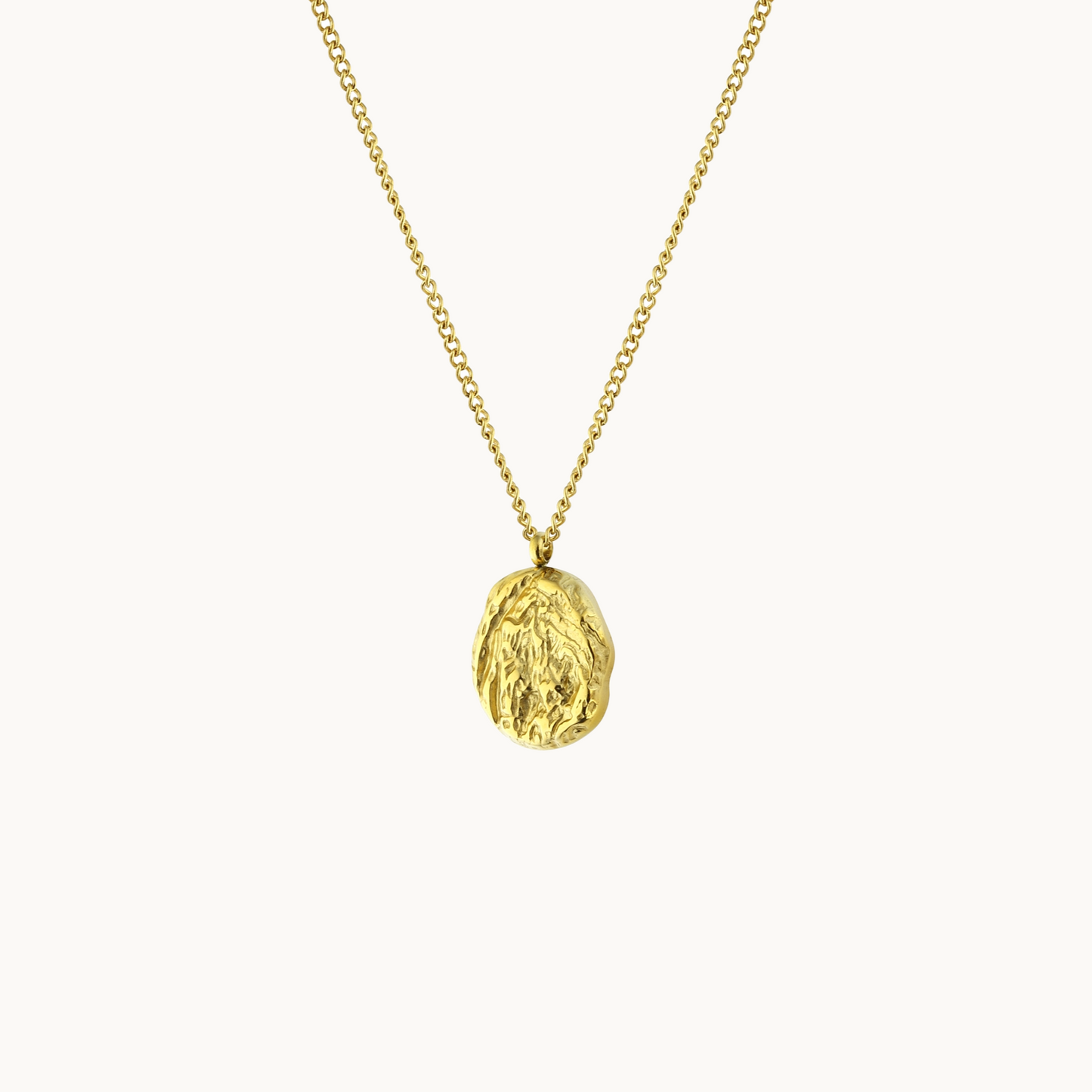 Textured Pendant Necklace