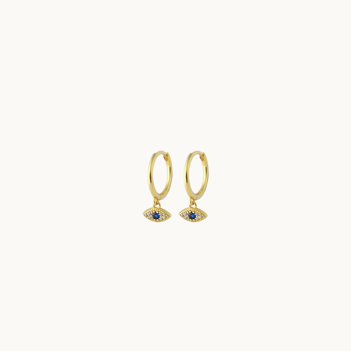 Evil Eye Huggie Earrings