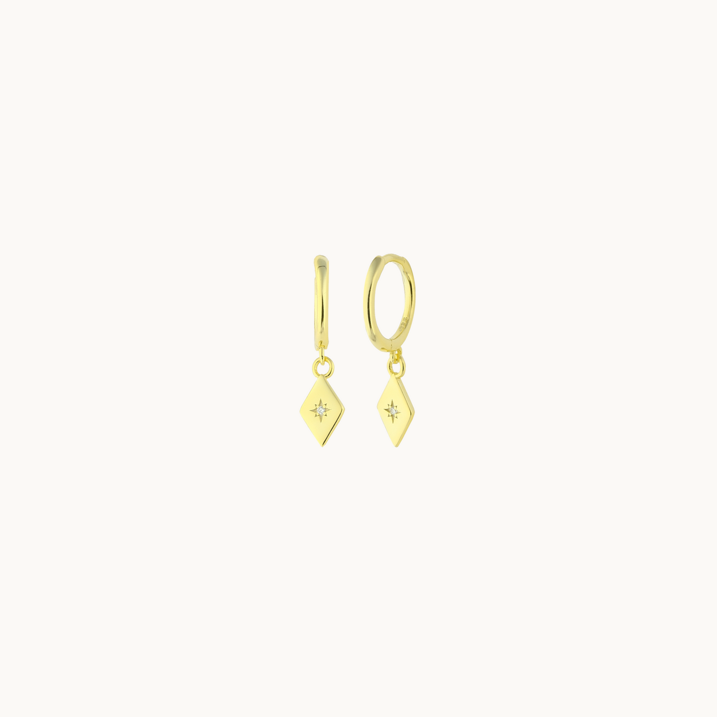 North Star Huggie Earrings