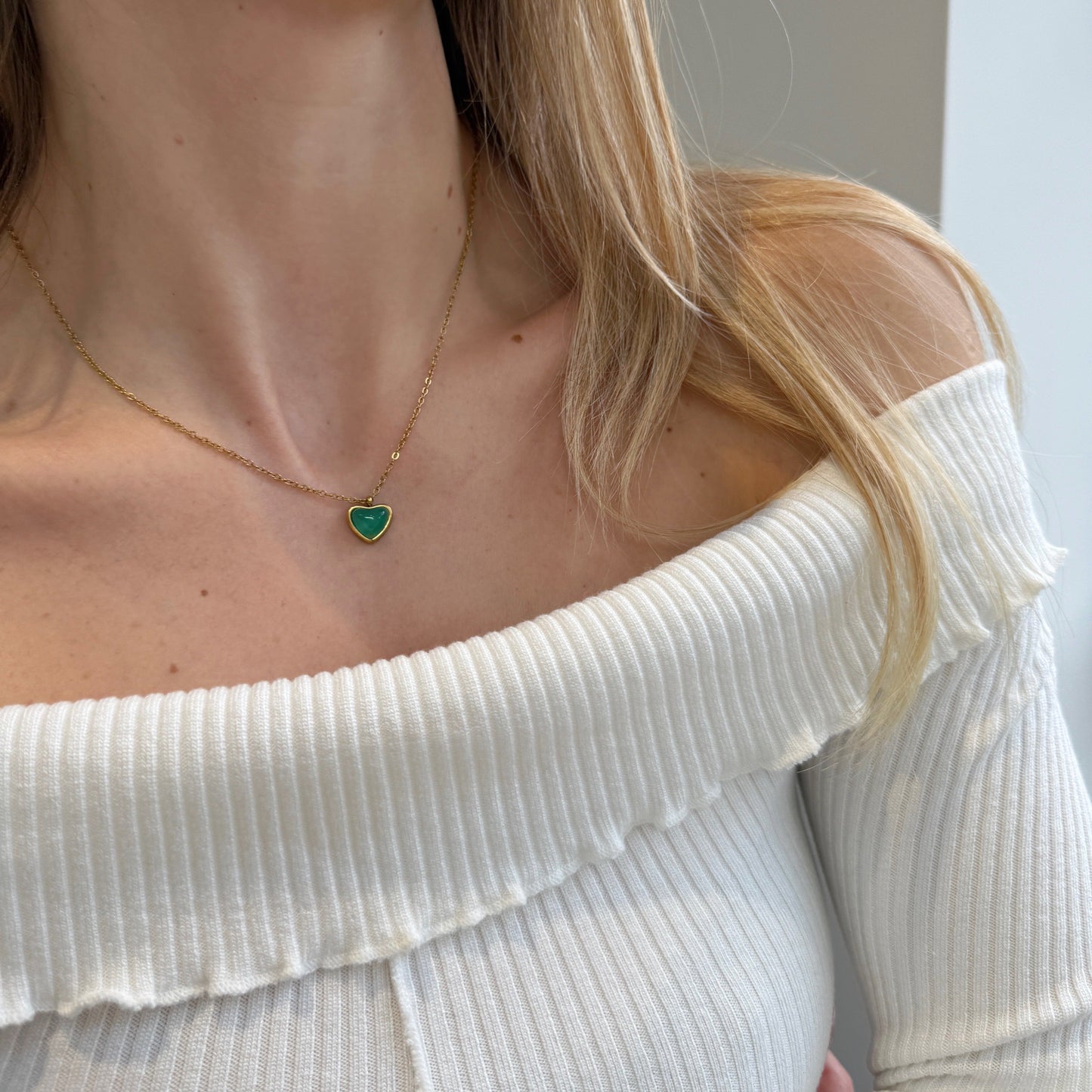 Green Heart Necklace