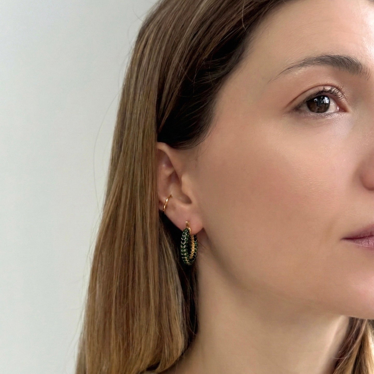 Large White Rhinestone Statement Earrings